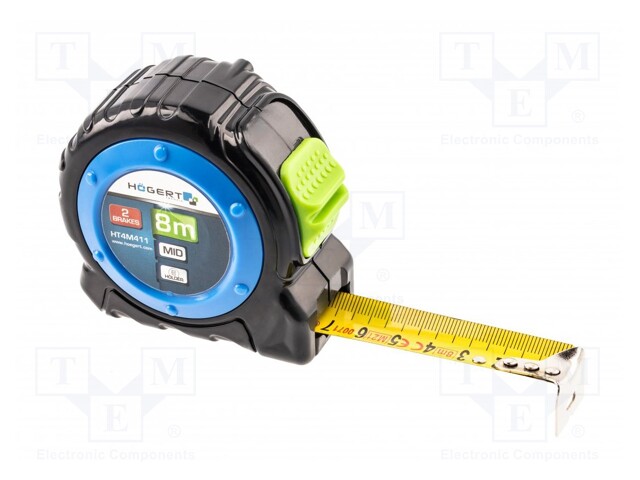 Measuring tape; L: 8m; Width: 25mm; Class: II