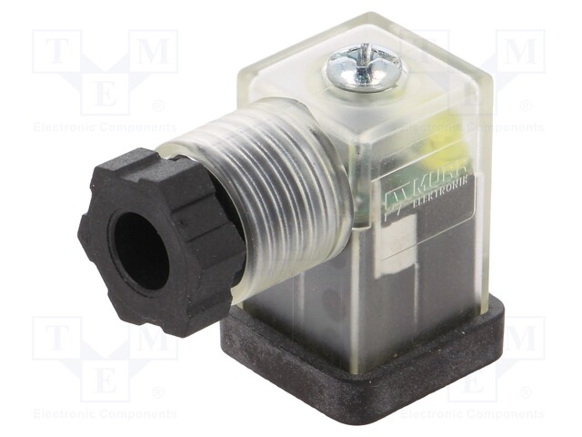 Connector: valve connector; plug; form C; 9.4mm; female; PIN: 3