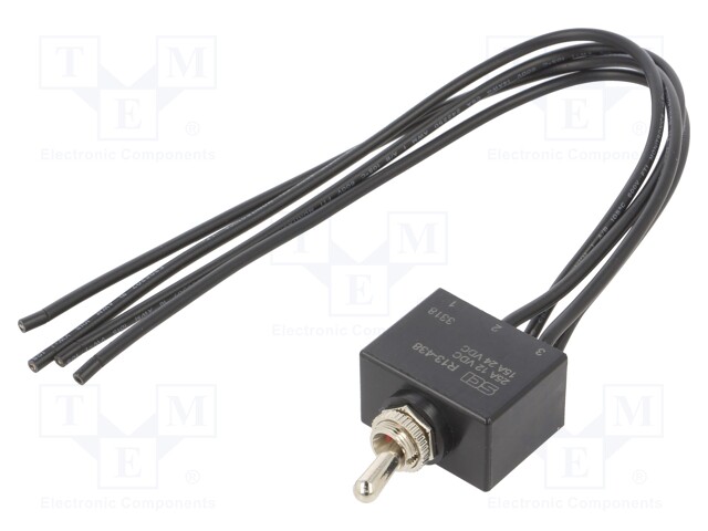 Switch: toggle; Pos: 2; DPST; OFF-ON; 25A/12VDC; Leads: 305mm leads