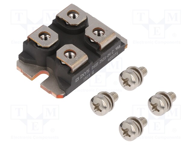 Module: diode; double independent; 400V; If: 2x30A; SOT227B; screw