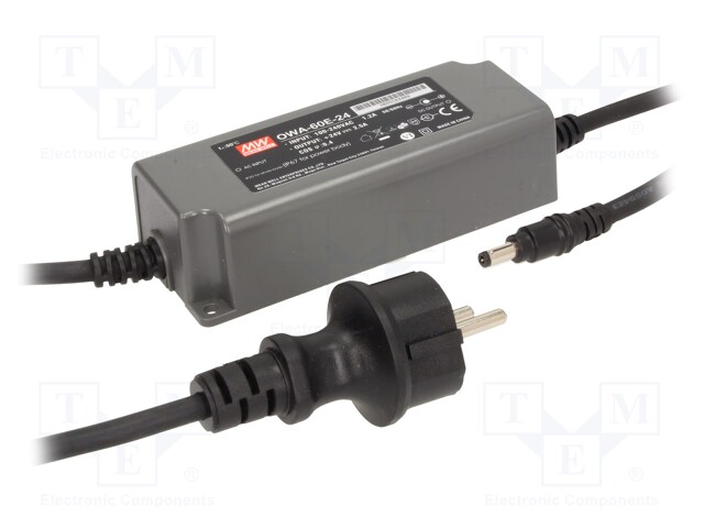 Power supply: switched-mode; LED; 60W; 24VDC; 2.5A; 90÷264VAC; IP67