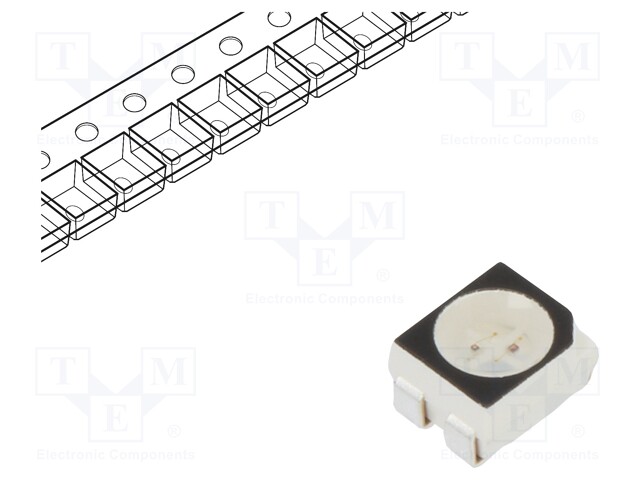 LED; SMD; 3528,PLCC4; red/yellow; 3.5x2.8x1.9mm; 120°; 20mA