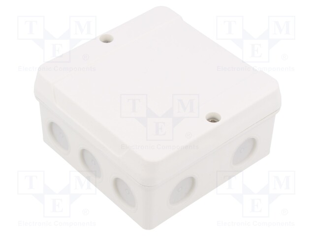 Enclosure: junction box; IP55; with membrane cable glands; white