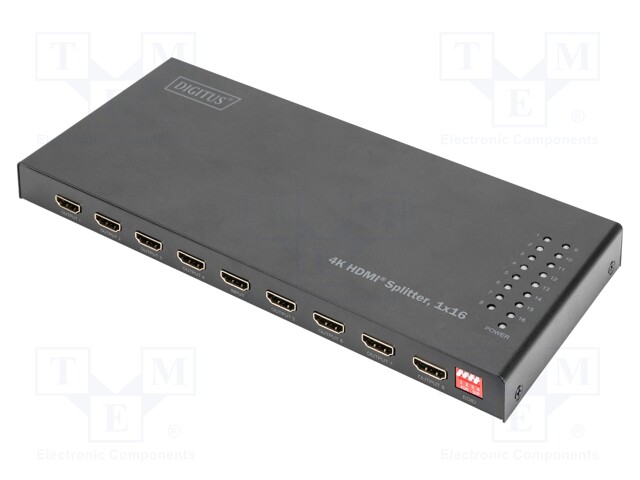 Splitter; HDCP 2.2,HDMI 2.0; black; Input: DC socket,HDMI socket