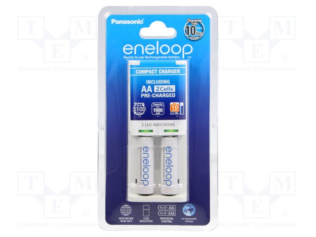 Charger: for rechargeable batteries; Ni-MH; Size: AA,AAA,R03,R6