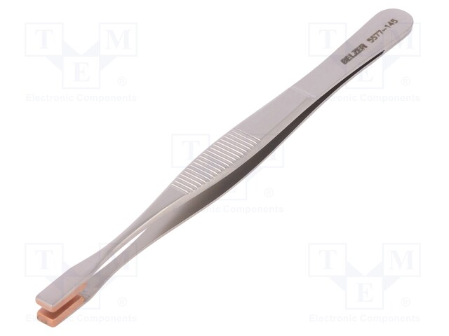 Tweezers; Tweezers len: 145mm; Blades: wide; Tipwidth: 4mm