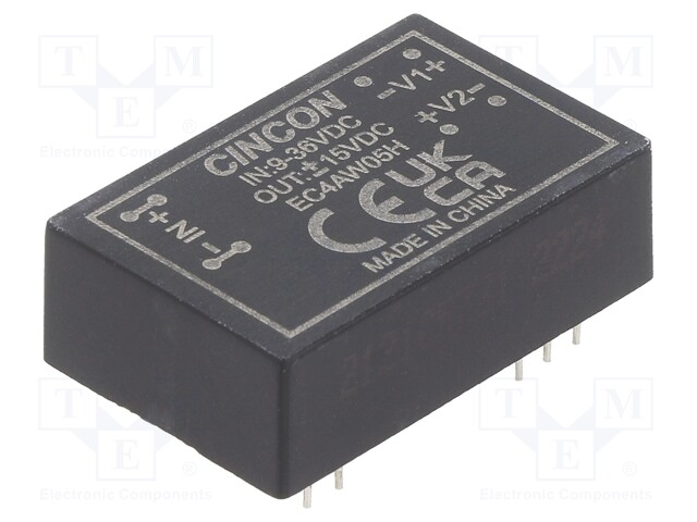 Converter: DC/DC; 3.3/6W; Uin: 9÷36V; Uout: 15VDC; Uout2: -15VDC