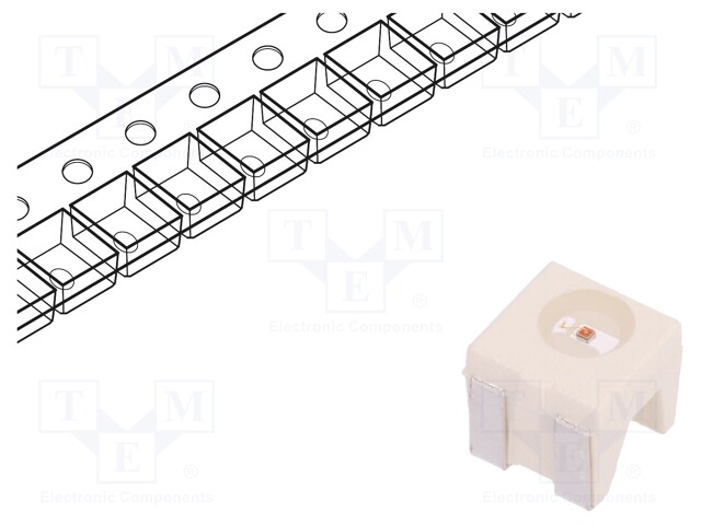 LED; SMD; 4040; yellow; 3030÷4800mlm; 900÷1800mcd; 4.2x4.2x2.85mm