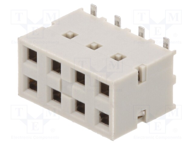 Socket; wire-board; female; DUBOX; 2.54mm; PIN: 8; SMT; gold-plated