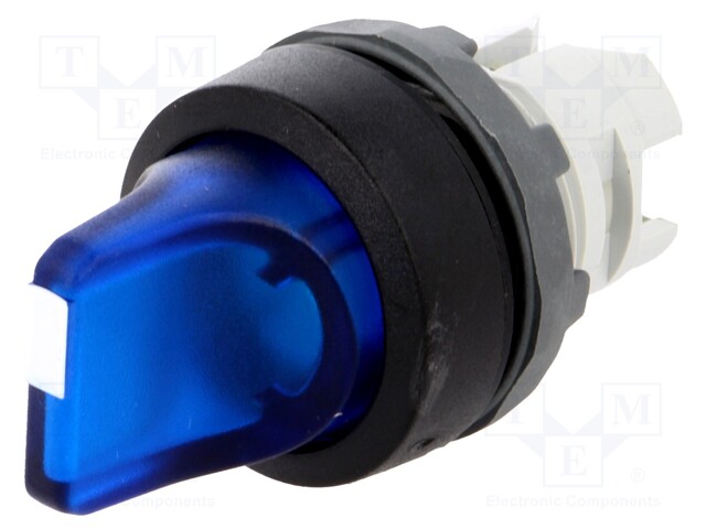 Switch: rotary; Stabl.pos: 2; 22mm; blue; Illumin: MLB-1; IP66; Pos: 2