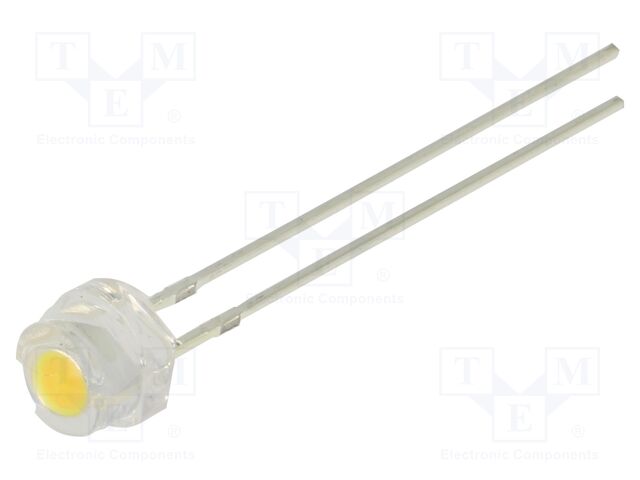 LED; 4.8mm; white warm; 140°; Front: convex; 11.5÷12VDC; -30÷85°C