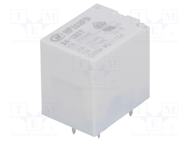 Relay: electromagnetic; SPST-NO; Ucoil: 24VDC; 20A/125VAC; 20A