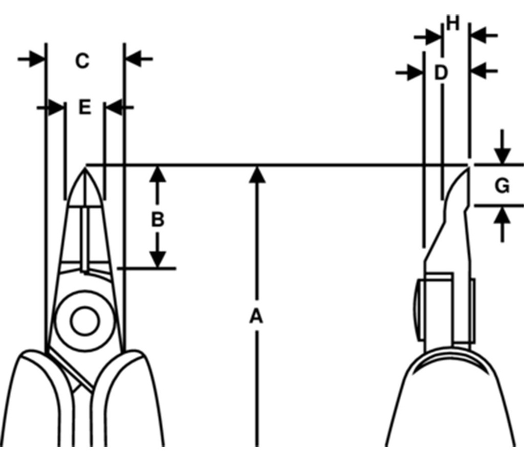 Pliers; oblique,cutting,precision; ESD; 3.2mm