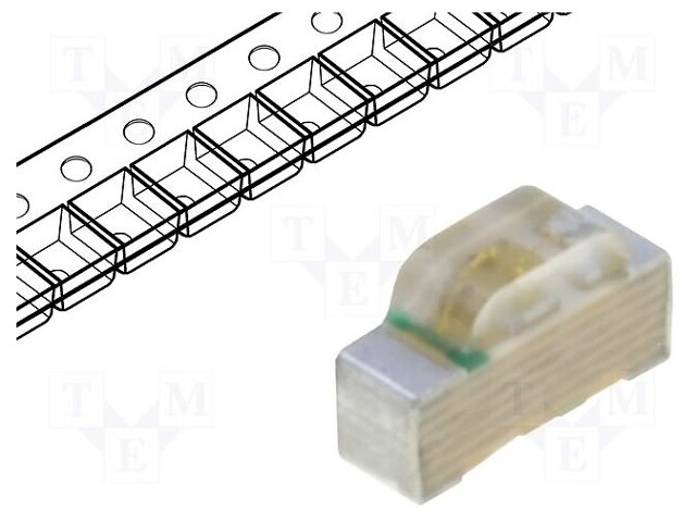 LED; SMD; 0802; green; 36÷80mcd; 2.1x1.3x0.7mm; 120°; 2.1÷2.5V; 20mA