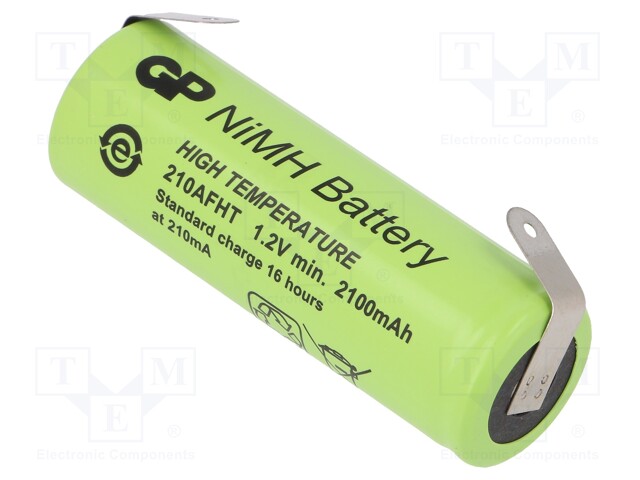 Re-battery: Ni-MH; A,LR23; 1.2V; 2100mAh; Leads: soldering lugs