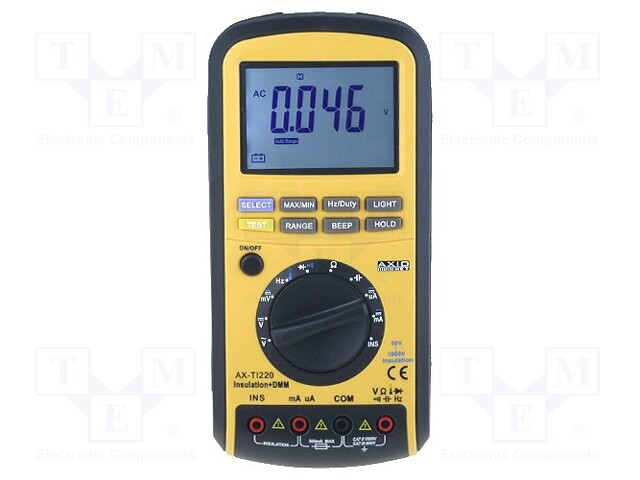 Insulation resistance meter; LCD (5000),with a backlit