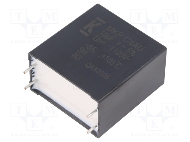 Capacitor: polypropylene; DC-Link; 10uF; ESR: 6mΩ; THT; ±5%; 15.9A