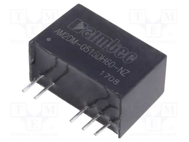 Converter: DC/DC; 2W; Uin: 4.5÷5.5V; Uout: 15VDC; Uout2: -15VDC; SIP7