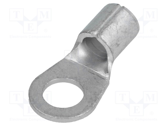 Ring terminal; M6; 10mm2; crimped; for cable; non-insulated; 6.4mm