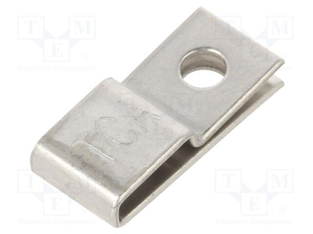 Screw mounted clamp; acid resistant steel AISI 316