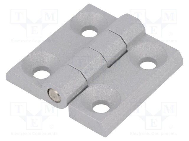 Hinge; Width: 60mm; zinc and aluminium alloy; silver; H: 60mm