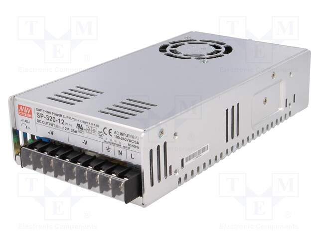 Power supply: switched-mode; modular; 300W; 12VDC; 215x115x50mm
