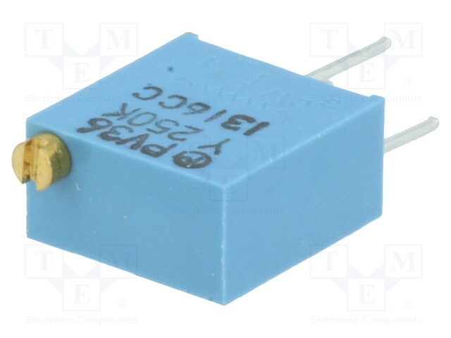 Potentiometer: mounting; vertical; 250kΩ; 500mW; THT; ±10%; linear