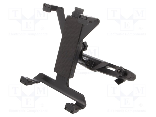 Car holder; black; for headrest; 8",9.7",10.1",12"