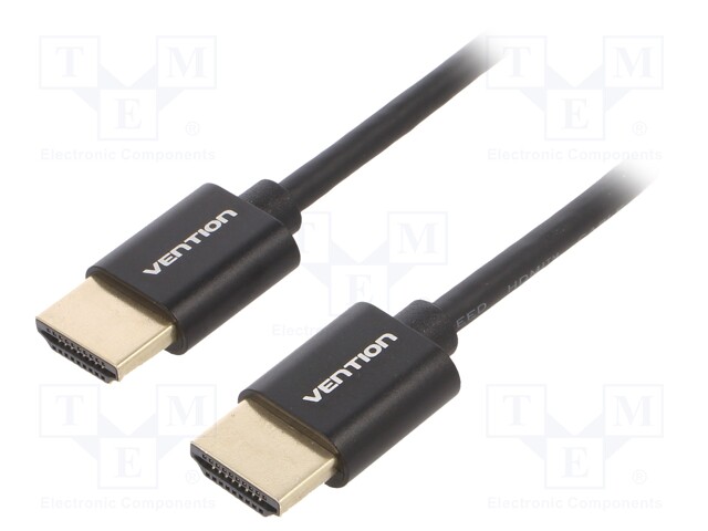 Cable; HDMI 2.0; HDMI plug,both sides; Len: 5m; black; 32AWG