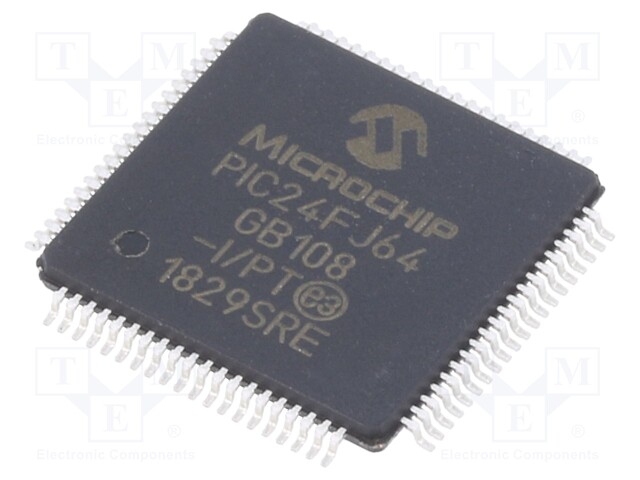 PIC microcontroller; Memory: 64kB; SRAM: 16kB; 32MHz; SMD; TQFP80