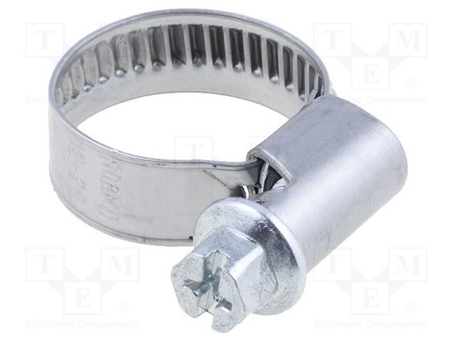 Worm gear clamp; 12÷20mm; steel; Plating: zinc