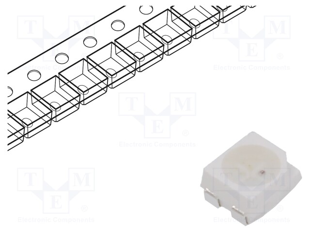 LED; SMD; 3528,PLCC4; RGB; 3.5x2.8x1.9mm; 120°; 20mA; 70/90/90mW