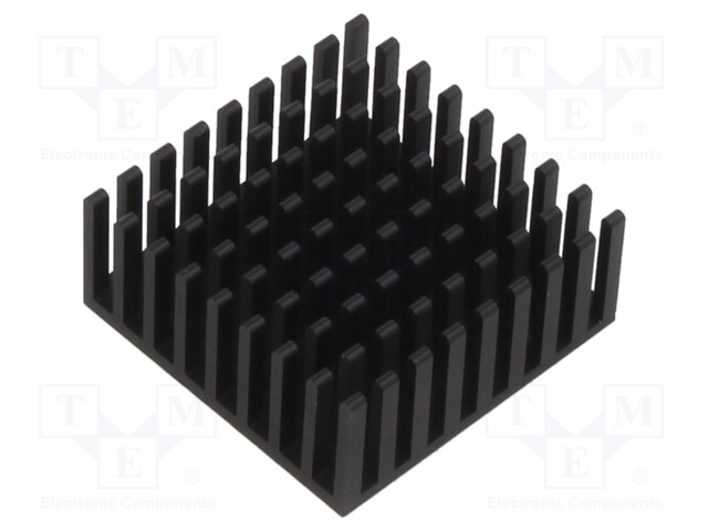 Heatsink: extruded; grilled; black; L: 33mm; W: 33mm; H: 14mm