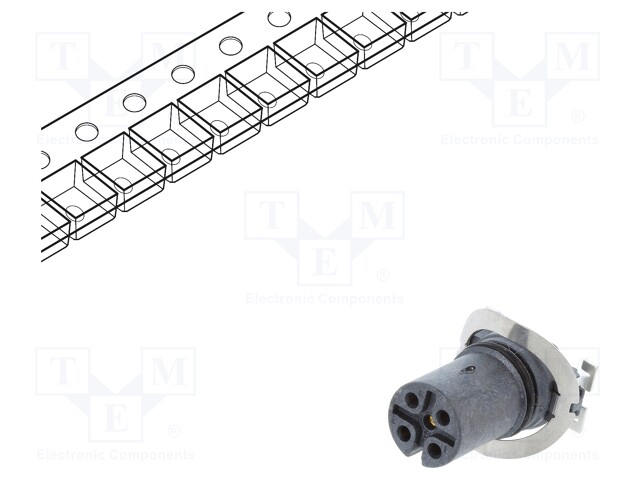 Socket; M12; PIN: 5; female; A code-DeviceNet / CANopen; on PCBs