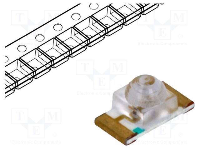 LED; SMD; 1206; yellow; 300÷500mcd; 3.2x1.6x1.8mm; 35°; 1.8÷2.4V