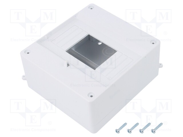 Enclosure: for modular components; IP20; white; No.of mod: 6; 400V