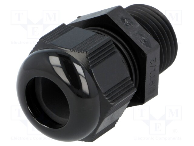 Cable gland; NPT1/2"; IP68; Mat: polyamide; black