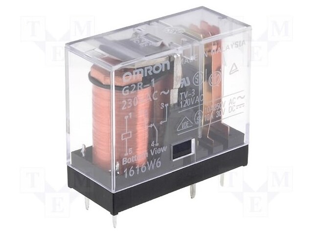 Relay: electromagnetic; SPDT; Ucoil: 110VAC; 10A/250VAC; 10A/30VDC