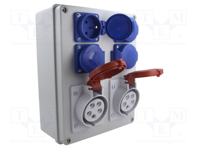 Electric switchboard; IP44; wall mount; Enclos.mat: ABS