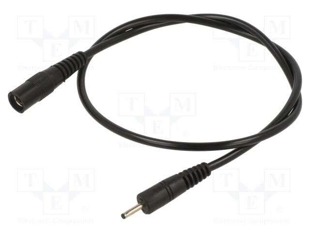 Cable; DC 0,7/2,35 plug,DC 5,5/2,1 socket; straight; 0.5mm2