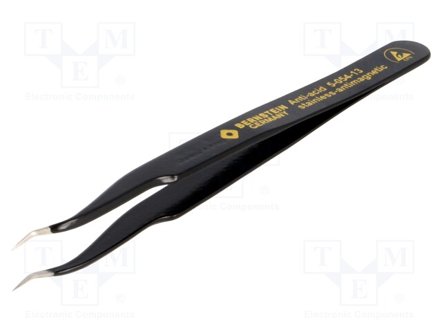 Tweezers; non-magnetic; Blade tip shape: sharp,bent; ESD