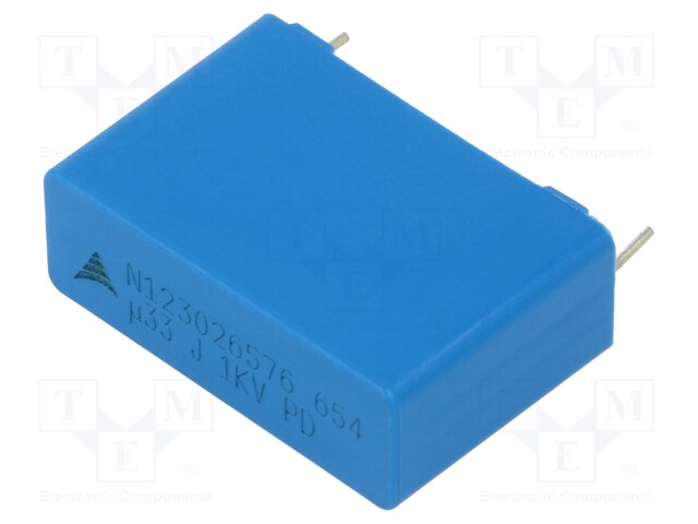 Capacitor: polypropylene; 330nF; Body dim: 11x21x31.5mm; THT; ±5%