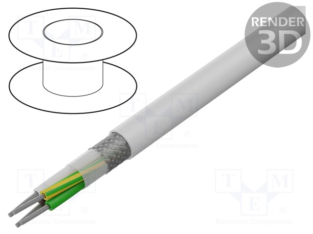 Wire: control cable; chainflex® CFCLEAN1; 2x1mm2; white; stranded