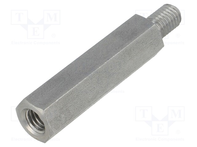 Screwed spacer sleeve; Int.thread: M8; 50mm; Ext.thread: M8