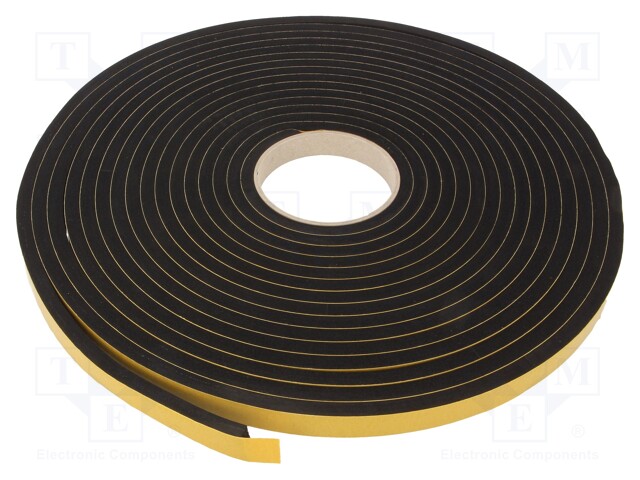 Gasket; EPDM; Thk: 8mm; black; L: 10m; W: 16mm