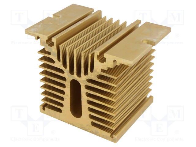 Heatsink: extruded; Y; golden; L: 70mm; W: 110mm; H: 81mm; aluminium