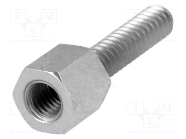 Screwed spacer sleeve; Int.thread: M3; 5mm; Ext.thread: UNC4-40