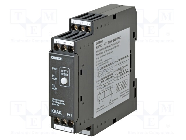 Module: temperature monitoring relay; temperature; 100÷240VAC