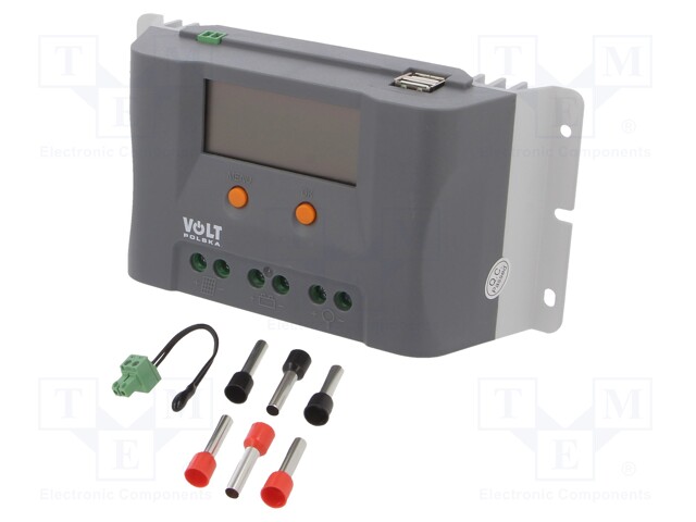 Charging regulator; 10A; 12VDC; -20÷55°C; IP32