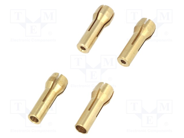 Collets for drill holder; 0.3÷3.2mm; Pcs: 4; Application: D-1504